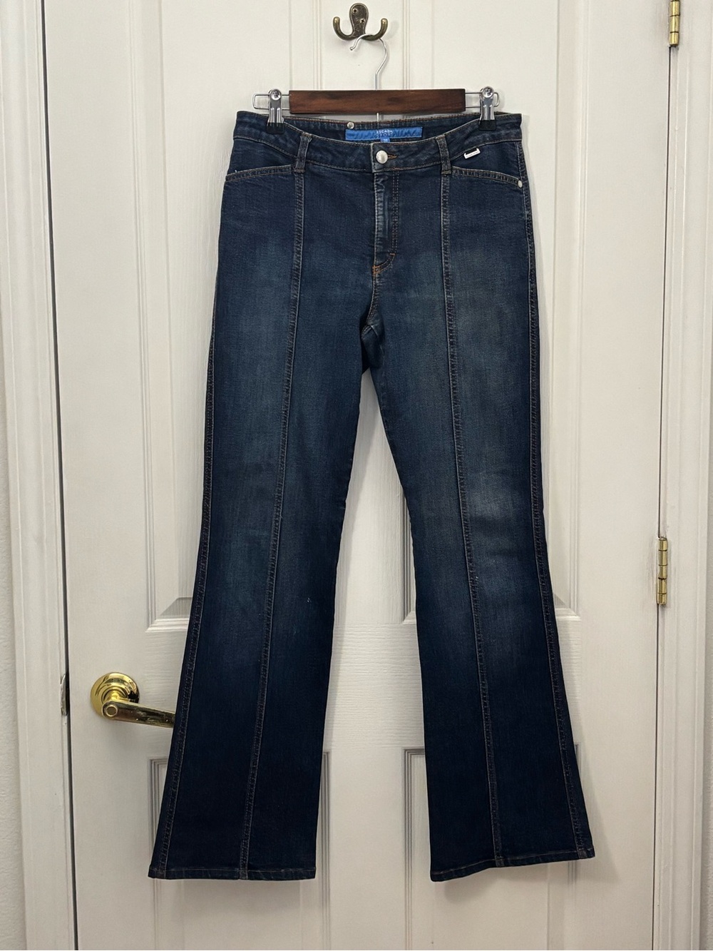 Vintage Escada Sport Front Seam Flare Jeans Blue Denim EU 38 / US 8